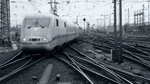 Arriving ICE train Stock Footage 31740993