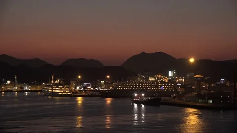 Arriving at Mascat, Oman Stock Footage 71479537