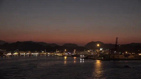 Arriving at Mascat, Oman Stock Footage 71479680
