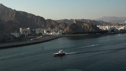 Arriving at Mascat, Oman Stock Footage 71486869