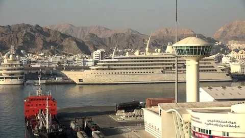 Arriving at Mascat, Oman Stock Footage 71487348