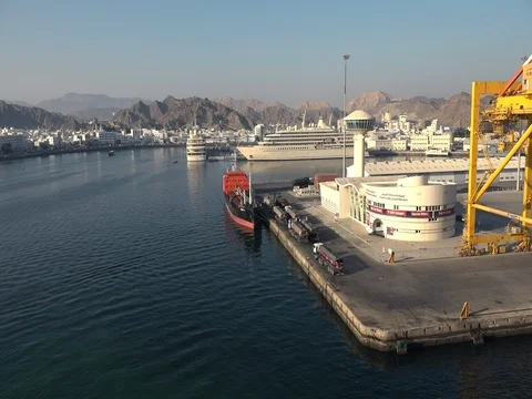 Arriving at Mascat, Oman Stock Footage 71487357