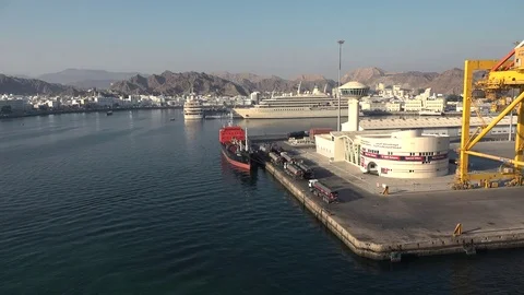 Arriving at Mascat, Oman Stock Footage 71487769