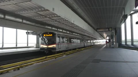 Arriving to metro station train Stock-Footage 66824233