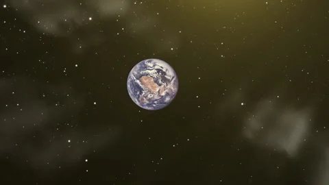 Arriving at Planet Earth. Elements of this video furnished by NASA.  Stock Footage 140881385