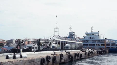 Arriving at Port II. Stock Footage 53288667