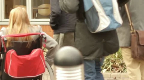 Arriving for school Stock Footage 22637260