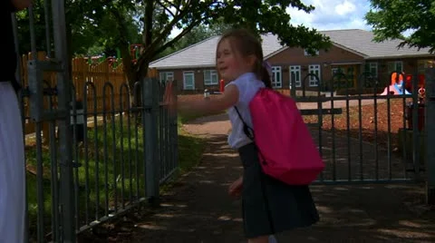 Arriving for school Stock Footage 22665755