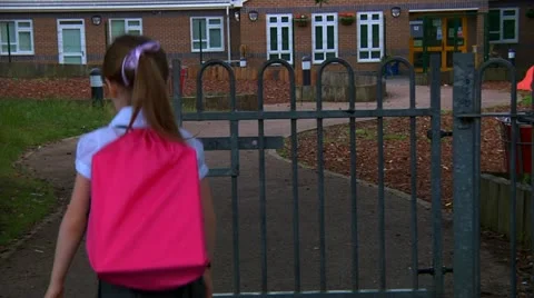 Arriving for school Stock Footage 22665798