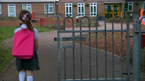 Arriving for school Stock Footage 22665871