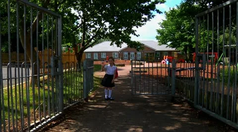 Arriving for school Stock Footage 22665902