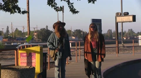 Arriving at the station Video stock 41583621