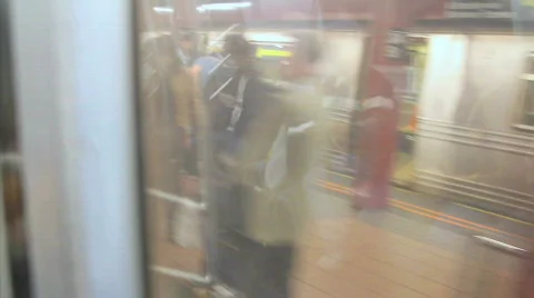 Arriving Subway  Stock Footage 568251