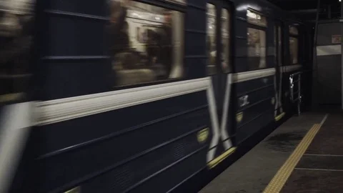 Arriving train, metro Stock Footage 84846983