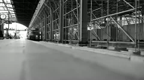 Arriving train, Wiesbaden Stock-Footage 11631067