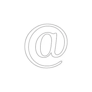 Arroba. flat vector icon Stock Illustration
