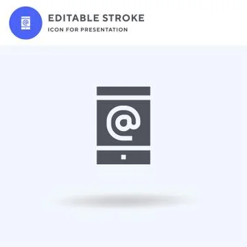 Arroba icon vector, filled flat sign, solid pictogram isolated on white, logo Stock Illustration