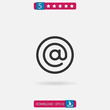 Arroba vector icon Stock Illustration
