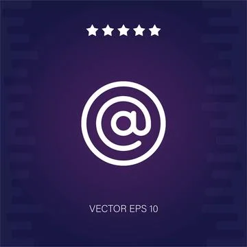 Arroba vector icon Stock Illustration