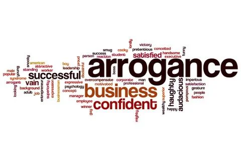 Arrogance word cloud Stock Illustration