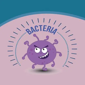 Arrogant bacteria icon vector Stock Illustration