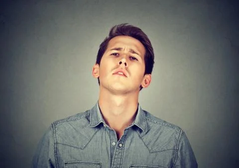 Arrogant bold self important stuck up man with napoleon complex Stock Photos