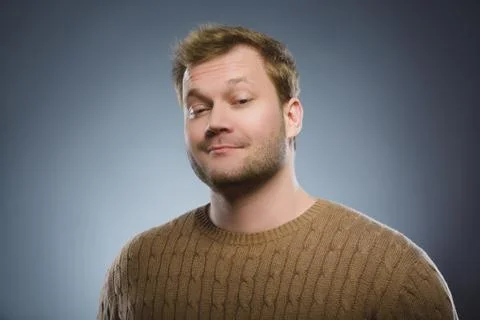 Arrogant bold self important stuck up man with napoleon complex Foto stock