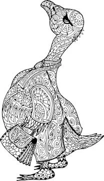 Arrogant goose with a briefcase 스톡 일러스트