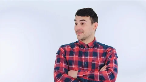 Arrogant man pointing finger to someone Stock Footage 105925937