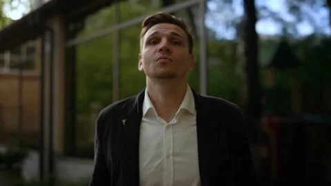 An arrogant young man makes indecent hand gesture. Problems are make us stronger Stock-Footage 134148766