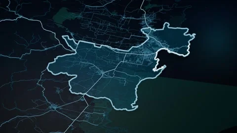 Arrondissement de Cap Haitien Cap Haitien Haiti Digital Map Highlight 4K Stock Footage 340595130
