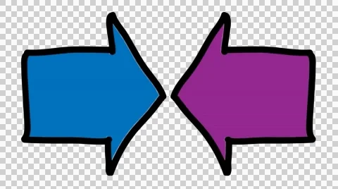 Arrow 18 animation with transparent background Video stock 44515423