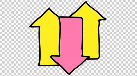 Arrow 19 animation with transparent background Stock Footage 44515526