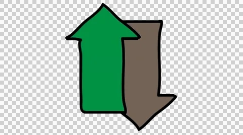 Arrow 21 animation with transparent background Stock Footage 44516292