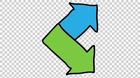 Arrow 22 animation with transparent background Stock Footage 44516857