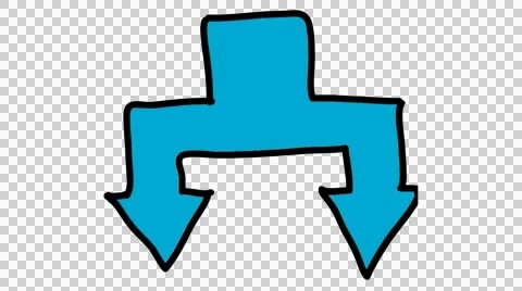 Arrow 23 animation with transparent background Stock Footage 44516993