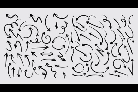 Arrow (2)Arrow vector icons set. sketch arrow design for business plan and .. Stock Illustration