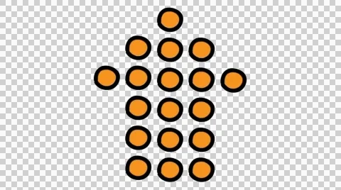 Arrow 34 animation with transparent background Stock Footage 44458367