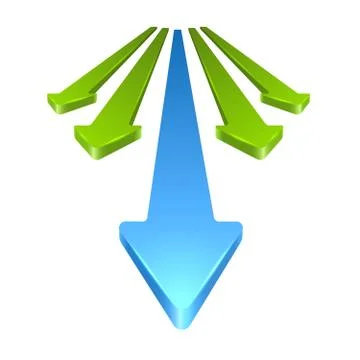 Arrow 3D Illustrazione stock