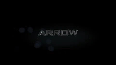 Arrow 3D title metal text on black alpha channel background Stockbeeldmateriaal 256616779