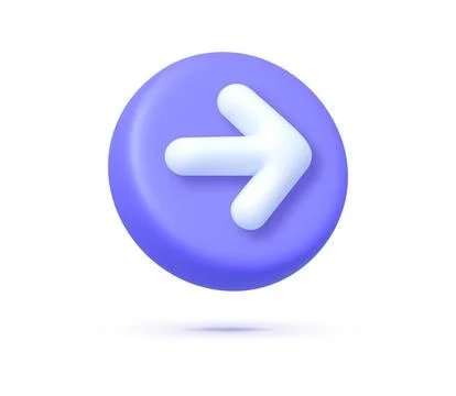 Arrow 3d on white background. Round button icon. Vector 3d illustration 스톡 일러스트