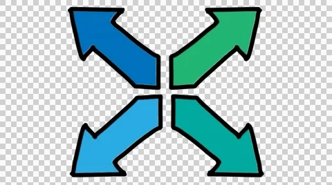 Arrow 41 animation with transparent background Stock Footage 44504349