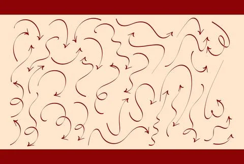 Arrow (4)Arrow vector icons set. sketch arrow design for business plan and .. Stock Illustration