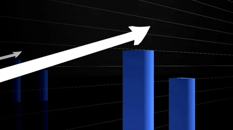 Arrow above the   graphic Video stock 8551754