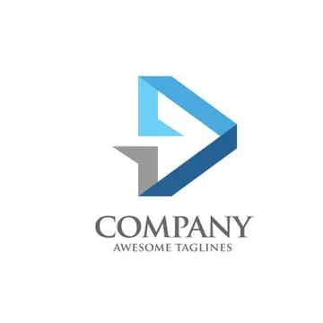 Arrow abstract logo Stock Illustration