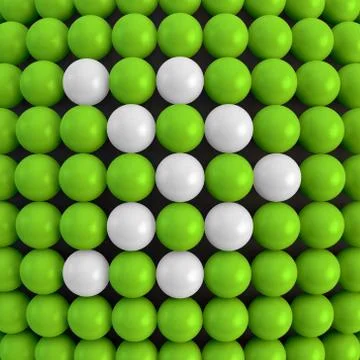Arrow. Abstract technology background with balls Stock Illustration