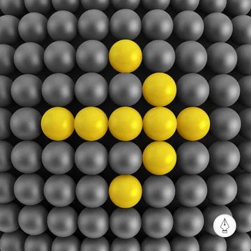 Arrow. Abstract technology background with balls. 3d vector illu Arrow. Ab... Stock Photos