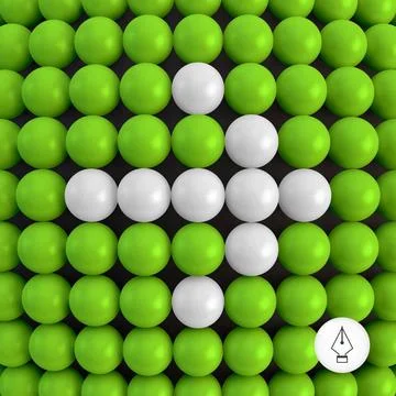 Arrow. Abstract technology background with balls. Arrow. Abstract technolo... Stockfoto's