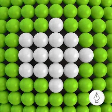 Arrow. Abstract technology background with balls. Arrow. Abstract technolo... Foto stock