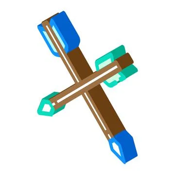 Arrow for aiming isometric icon vector illustration Stock Illustration